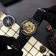 Наручний годинник Winner 8222 Black-Gold Steel контрастний - зображення 3