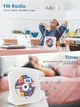 CD-плеєр з Bluetooth 5.0 та колонками, FM-радіо, USB/карта, AUX 3.5 мм, будильник, вихід на навушники, пульт, дисплей - зображення 6