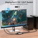 DisplayPort 2×1 Switch 8K@60Hz 4K@144Hz DP 1.4 для ТВ, моніторів, ноутбуків, ПК - изображение 6