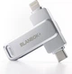 MFi USB-накопичувач 256GB 3-в-1 (USB-C/Lightning/USB) для iPhone 15, iPhone/iPad/Android/PC/ноутбука - изображение 1