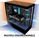 KEDIERS P4 ATX Mid Tower PC Case – Комп’ютерний Корпус із Панорамним Склом і 4 x 120 мм Попередньо Встановленими Вентиляторами (Чо - изображение 5