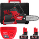 Пила цепная аккумуляторная бесщетков MILWAUKEE, M12 FHS-602X, шина 15см (зарядное устройство С12 С, 2 аккумулятора М12 В6 6Ач, че - изображение 1