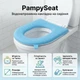 Водонепроникна накладка на сидіння унітазу PampySeat, блакитна - зображення 1