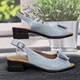 Босоножки женские Trendy голубые на низком каблуке 38р (25,2 см) 8405 - изображение 1