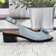 Босоножки женские Trendy голубые на низком каблуке 38р (25,2 см) 8405 - изображение 5