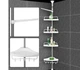 Угловая полка для ванной комнаты 33/21.5 см Multi Corner Shelf, 4 яруса, нагрузкой до 15 кг, металлическая, белая - изображение 4