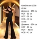 Жіночий комбінезон брюками кльош 1308, чорний, 42-44 - изображение 6