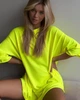 Женская однотонная футболка oversize / Неон one-sizе - изображение 3