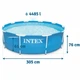 Каркасный круглый бассейн Intex 28200 Metal Frame 4485 л, 68 см, с фильтром и сливным клапаном, синий - изображение 4