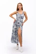 Сарафан женский Where Uwear синий с принтом джунгли 347265_L - изображение 1