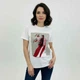 Женская футболка с текстильной аппликацией прямого силуэта Катерина NORA KVITTIN MKNK460507-2 - 52, Білий - изображение 1