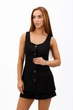 Костюм жіночий Where Uwear чорний жилет і шорти 347231_L - зображення 2