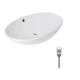 Раковина накладная овальная 635x420x150 мм Qtap Dove White + Донный клапан PU02O - изображение 1