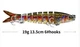 Воблер составной свимбейт ANFS Swimbait Minnow 13.5 см 19 г тонущий 10# - изображение 4