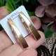 Серьги Xuping Jewelry длина 2.8см ширина 3-4мм медицинское золото позолота 18К с1676 - изображение 2