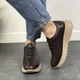 Женские кроссовки ITstyle кожаные Коричневые 39 (506455) - изображение 3