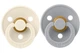 Пустушка BIBS 0-6 m Colour Latex Round Ivory / Cloud 2 шт - зображення 1