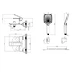 Смеситель для ванны Qtap Gemini (c душевым гарнитуром) QTGEM259GMB45684 Gunmetal Black PVD - изображение 2