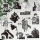 Тематический набор манга наклеек Berserk (Берсерк) - 50 шт - изображение 2