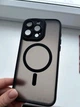 Чохол TPU PC Magnetic Matte для iPhone 14 Pro з MagSafe захист камери чорний - зображення 5