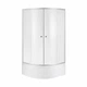 Lidz Latwa SC80x80.SAT.HIGH.FR Душевая кабина полукруглая, стекло Frost 4 мм + Lidz Душевой поддон KAPIELKA ST80x80x41, с панелью - изображение 1