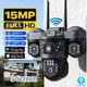 Уличная IP WIFI Камера видеонаблюдение V380 PRO SC29-W-L 15МП 4 объектива на 3 одновременных зоны слежения - изображение 1