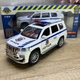 Іграшкова поліція Toyota Land Cruiser Prado металева модель 1:24 інерційна машинка зі світлом і звуком відкриваються двері - зображення 5