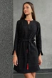 Жіноча міні сукня з паском та акцентними китицями Nenka XL Чорний (nenka3299-XL) - зображення 1