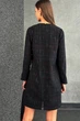 Жіноча міні сукня з паском та акцентними китицями Nenka XL Чорний (nenka3299-XL) - зображення 4