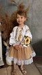 Костюм для дівчинки з вишивкою "Мальва" 92-98 см бежевий (MOH08) - зображення 1