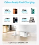 УМБ LaKuun Power Bank Повербанк 20000 mAh 35W Super Fast Charge Built-In Lighting and USB-C Cable White(LK08) - зображення 2