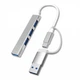 4-портовий USB-хаб для MacBook, ноутбука, планшета і телевізора — підключення Type-A та Type-C - изображение 1