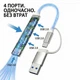 4-портовий USB-хаб для MacBook, ноутбука, планшета і телевізора — підключення Type-A та Type-C - изображение 6