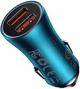 Автомобильное зарядное устройство Baseus Golden Contactor Max Dual Car Charger 2USB 60W CGJM000003 Blue - изображение 1