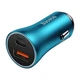 Автомобільний зарядний пристрій Baseus Golden Contactor Max Dual Car Charger USB+Type-C 60 W CGJM000103 Blue - зображення 5