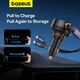 Автомобільний зарядний пристрій Baseus Enjoyment Pro Car Charger USB + Retractable C & iP Cable 60 W C00057802111-02 Black - зображення 10