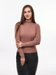 Гольф в'язаний жіночий OneSize Коричневий (687354-OneSize) - зображення 1
