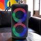 Портативна бездротова колонка NB чорна з Bluetooth, LED підсвічуванням, USB, акумуляторна акустика 10 Вт, блютуз колонка для телефону iPhone Android, компактна переносна колонка для музики - изображение 1