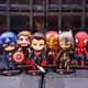 Набір фігурок Marvel Series Avengers Hand-held Iron Man Captain America Spider-Man Thor Doll Model - зображення 5