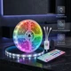 Светодиодная лента RGB Smart LED умная светодиодная лента с блютуз управлением цветная подсветка самоклеящаяся гибкая светодиодная лента с Bluetooth управлением и пультом ДУ 2х10м Kayfovo RLS-20 - изображение 3