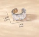 Кафф серьга без прокола с цирконием, клипса на ухо с камнями, ear cuff серебристый - изображение 4