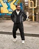 Спортивний костюм RETRO Nike чорний з сірим чоловічий плащівка crash сітка вільний крій XXXL - зображення 3