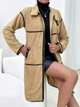 Пальто из искусственной овчины Shein sz2308259758854441 L коричневое (100008207) - изображение 5