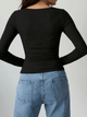 Лонгслив Shein sz2409249953699611 M черный (100007748) - изображение 5