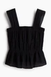 Топ из вискозы H&M 1236708002c61 M черный (100009431) - изображение 1