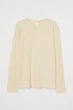 Лонгслів з бавовни H&M 929988005c15 M жовтий (100009256) - зображення 1