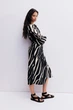 Платье из хлопка H&M 1232906001c61 M комбинированное (100009437) - изображение 6