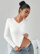 В’язаний светр Shein sz2408244348221220 M білий (100007523) - зображення 3