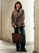 Пальто Shein sz25090403882115108 XL коричневе (100007900) - зображення 4