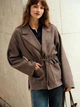 Пальто Shein sz25090403882115108 XL коричневе (100007900) - зображення 5